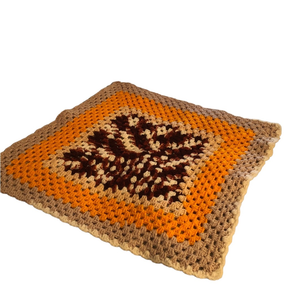 fall throw fits perfect on back of chair for decorations or cradle blanket